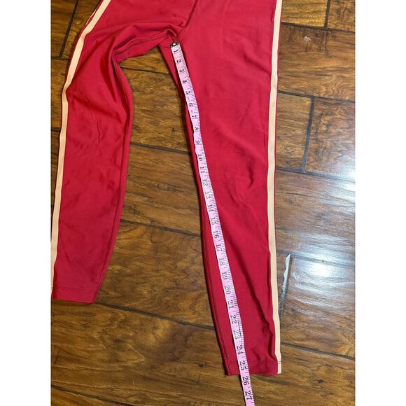 Calme by JOHNNY WAS Red Striped Leggings Endurance High Waist Medium - Picture 5 of 7